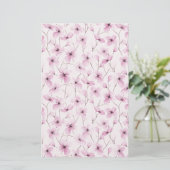 Cherry Blossom Soap Wrap Paper - Roze achtergrond (Staand voorkant)