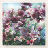 Cherry Blossom Splash Glazen Onderzetter (Voorkant)