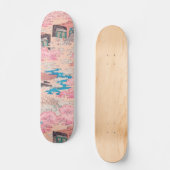 Cherry Blossom Spring Landscape  Japans Skateboard (Voorkant)