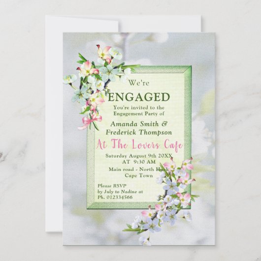 Cherry Blossom Spring Party Kaart (Voorkant)