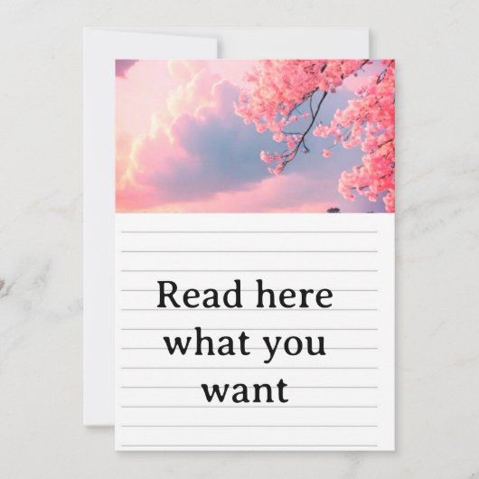 Cherry Blossom Spring Wedding Invitation - Japanes (Devant)