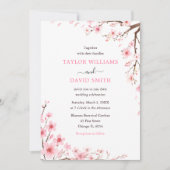 Cherry Blossom Spring Wedding Kaart (Voorkant)