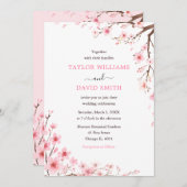 Cherry Blossom Spring Wedding Kaart (Voorkant / Achterkant)