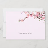 Cherry Blossom Spring Wedding Save the Date PHOTO (Achterkant)