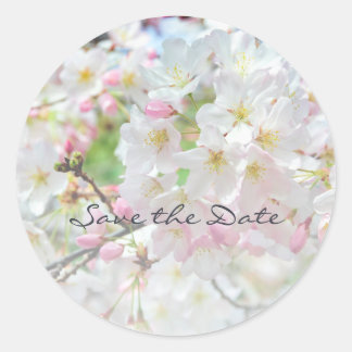 Cherry Blossom Springtime Wedding Ronde Sticker