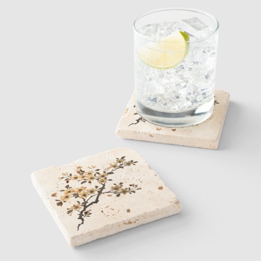 Cherry Blossom Stenen Onderzetter (Zijkant)