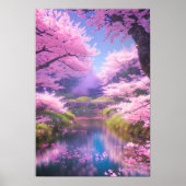 Cherry Blossom Stream Poster (Voorkant)