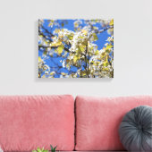 Cherry Blossom Stretted Canvas Print (Insitu (Woonkamer))