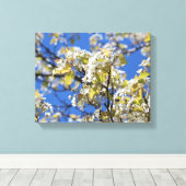 Cherry Blossom Stretted Canvas Print (Insitu (Houten vloer))