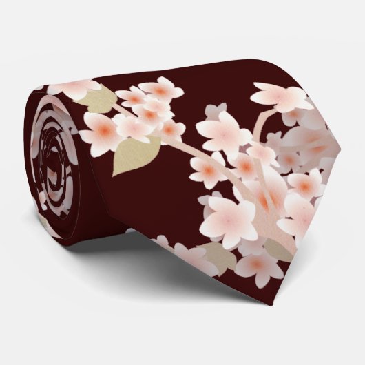 Cherry Blossom Stropdas (Opgerold)