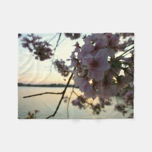 Cherry Blossom Sunset in Washington DC Fleece Deken