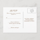 Cherry Blossom sur carte postale RSVP blanche (Dos)