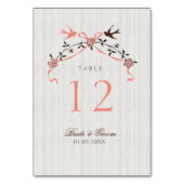  Cherry Blossom Swallows Weddenenkaart Kaart (Achterkant)