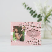 Cherry Blossom Sweet 16 Anniversaire Invitation (Debout devant)
