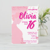Cherry Blossom Sweet 16 Anniversaire Invitation (Debout devant)