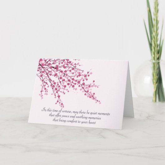 Cherry Blossom Sympathy Card Kaart (Voorkant)