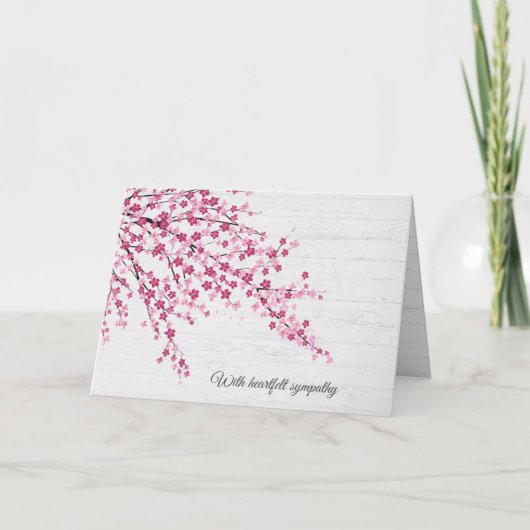 Cherry Blossom Sympathy Card Kaart (Voorkant)