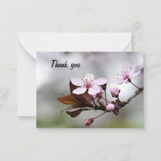 Cherry Blossom Thank you Card Notitiekaartje