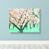 Cherry Blossom Tokyo reisprint Japan Canvas Afdruk (Insitu (Houten vloer))