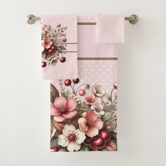 Cherry Blossom Towel Bad Handdoek (Insitu)