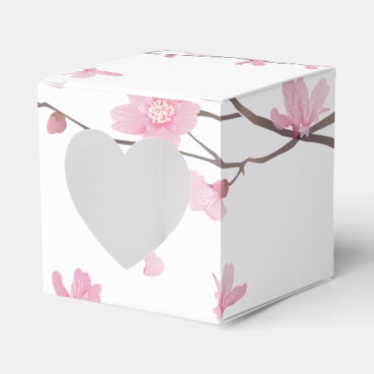 Cherry Blossom - transparante achtergrond Bedankdoosjes (Voorkant Zijde)