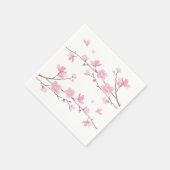 Cherry Blossom - transparante achtergrond Servetten (Hoek)