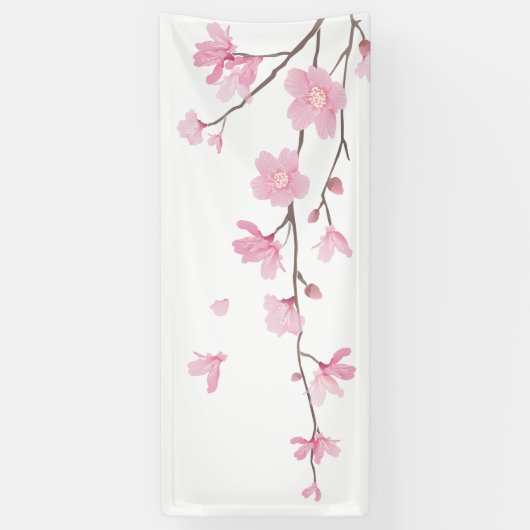 Cherry Blossom - Transparante achtergrond Spandoek (Verticaal)