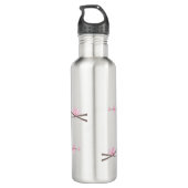 Cherry Blossom - transparante achtergrond Waterfles (Achterkant)