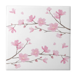 Cherry Blossom - Transparent-Background Tegeltje