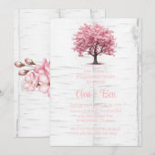 Cherry Blossom Tree Bark Engagement Party Kaart (Voorkant / Achterkant)