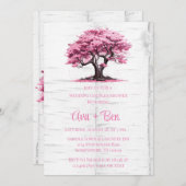 Cherry Blossom Tree Bark Wedding Couples Douche Kaart (Voorkant / Achterkant)