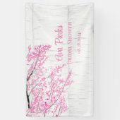 Cherry Blossom Tree Bark Wedding Spandoek (Verticaal)