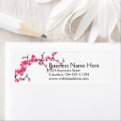 Cherry Blossom Tree Branch Retouradres Labels 2 (Insitu)