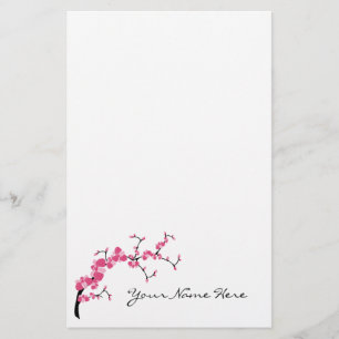 Cherry Blossom Tree Branch Stationery Design 1 Briefpapier