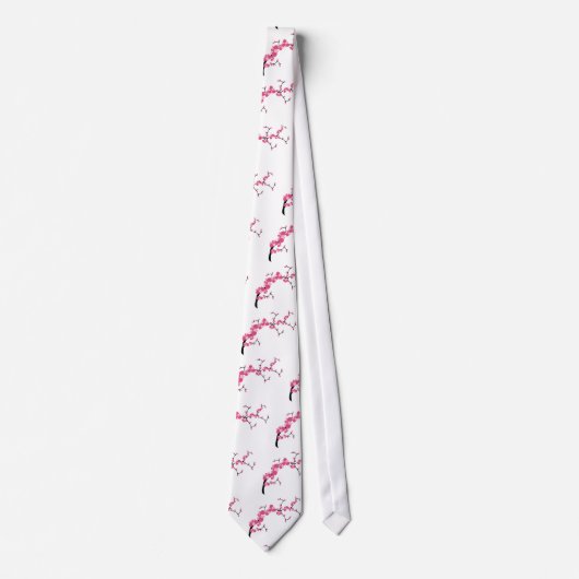 Cherry Blossom Tree Branch Stropdas Design 1 (Voorkant)