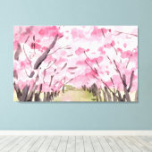 Cherry Blossom Tree Concept Wall Art Canvas Afdruk (Insitu (Houten vloer))