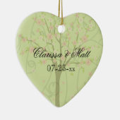 Cherry Blossom Tree Custom Heart Keepomwille Ornam Keramisch Ornament (Rechts)