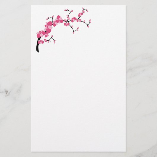 Cherry Blossom Tree Design 2 Briefpapier (Voorkant)