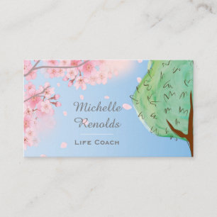 Cherry Blossom Tree Natuur Garden Custom Visitekaartje