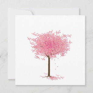 Cherry blossom tree note card bedankkaart