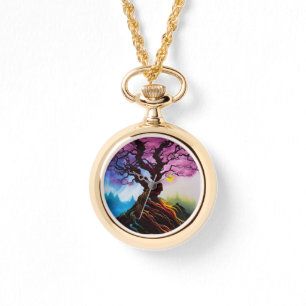 Cherry Blossom Tree of life Horloge