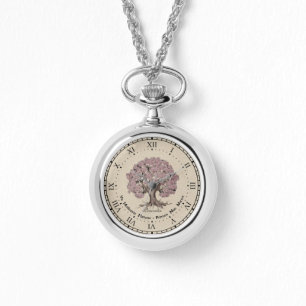 Cherry Blossom Tree of Life Latin Ketting EWatch