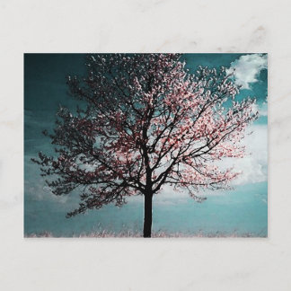 Cherry Blossom Tree Painting - Dusk Briefkaart