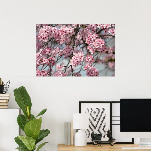 Cherry Blossom Tree Poster (Thuiskantoor)