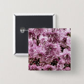 CHERRY BLOSSOM TREE VIERKANTE BUTTON 5,1 CM (Voorkant /achterkant)