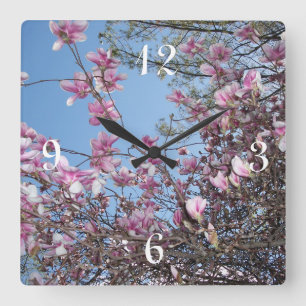 Cherry Blossom Tree Vierkante Klok