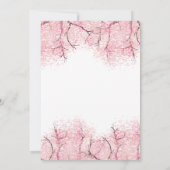 Cherry Blossom Tree Wedding Invitation Kaart (Achterkant)