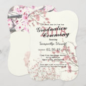 Cherry Blossom Trees op Elegant White Kaart (Voorkant / Achterkant)