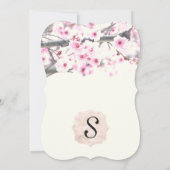 Cherry Blossom Trees op Elegant White Kaart (Achterkant)