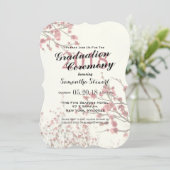 Cherry Blossom Trees op Elegant White Kaart (Staand voorkant)